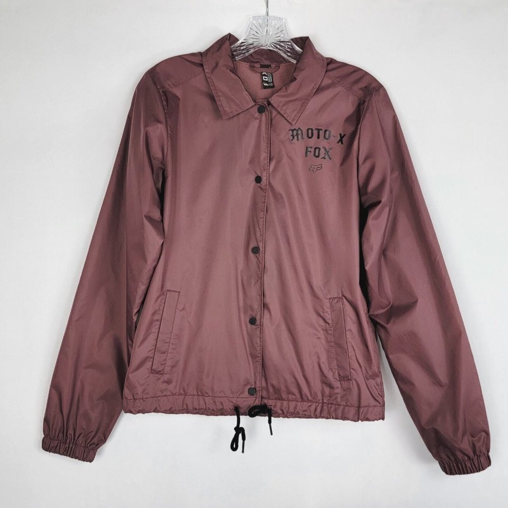 Fox Sport Racing Womens Pit Stop Coaches Windbreaker Jacket Size XS Mauve